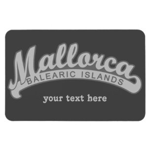 MALLORCA España personalizado imán de texto y colo