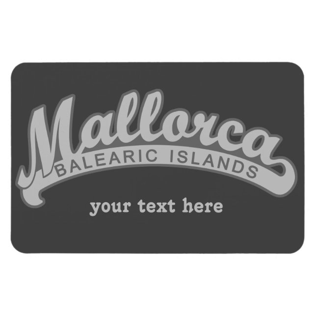 MALLORCA España personalizado imán de texto y colo (Horizontal)