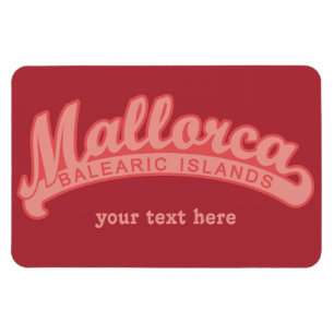 MALLORCA España personalizado imán de texto y colo