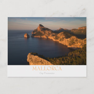 Mallorca - postal de Cap Formentor con texto