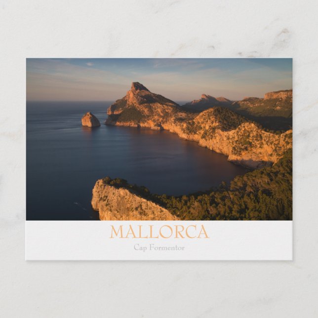 Mallorca - postal de Cap Formentor con texto (Anverso)