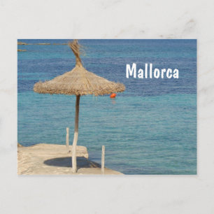 Mallorca - Postal de paraguas de paja