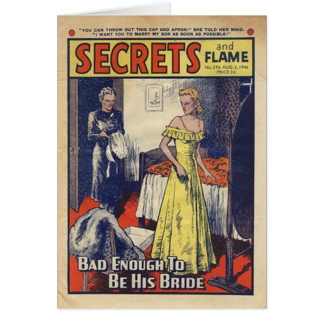 "Malo bastante a ser tarjeta del romance del (Frente)