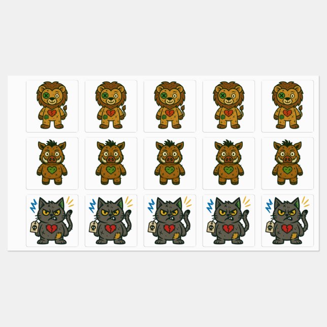 Malos usos del vudú - Paquete Pegatina de Rebeldes (Hoja)