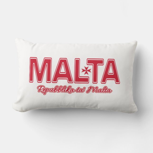 MALTA personalizado lanzar almohada (Anverso)