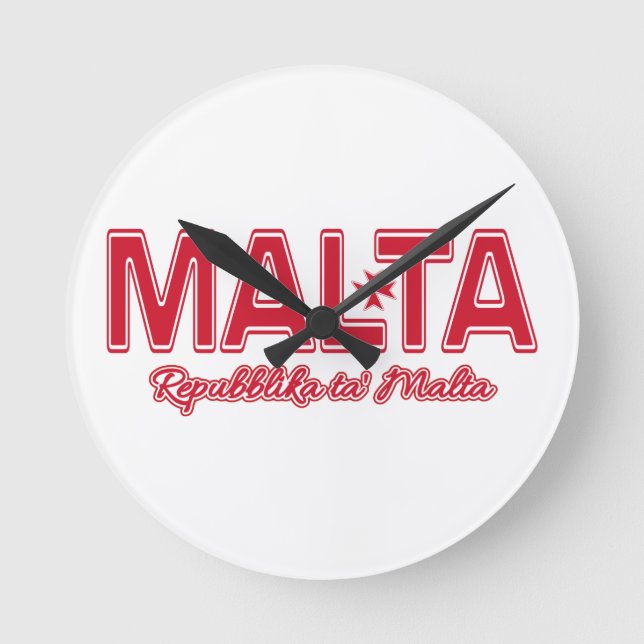 MALTA reloj de pared personalizado (Anverso)