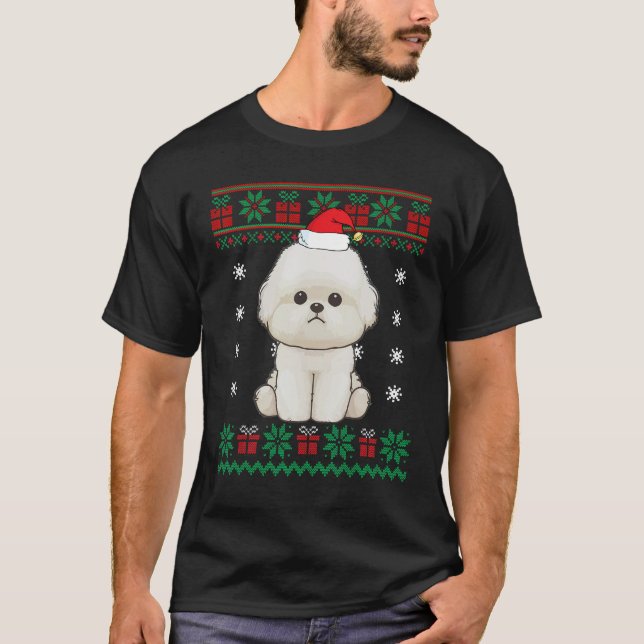 Maltese Dog Ugly Sweater Christmas  for Puppy Dog (Anverso)