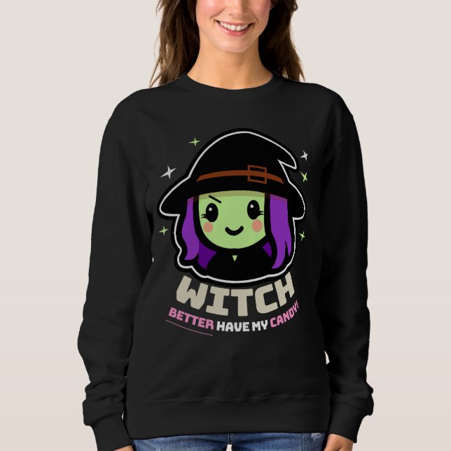 Malvada sudadera de Kawaii Witch Halloween (Anverso)