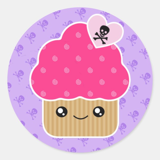Malvado Pastel Kawaii De Pegatinas De Muerte (Anverso)