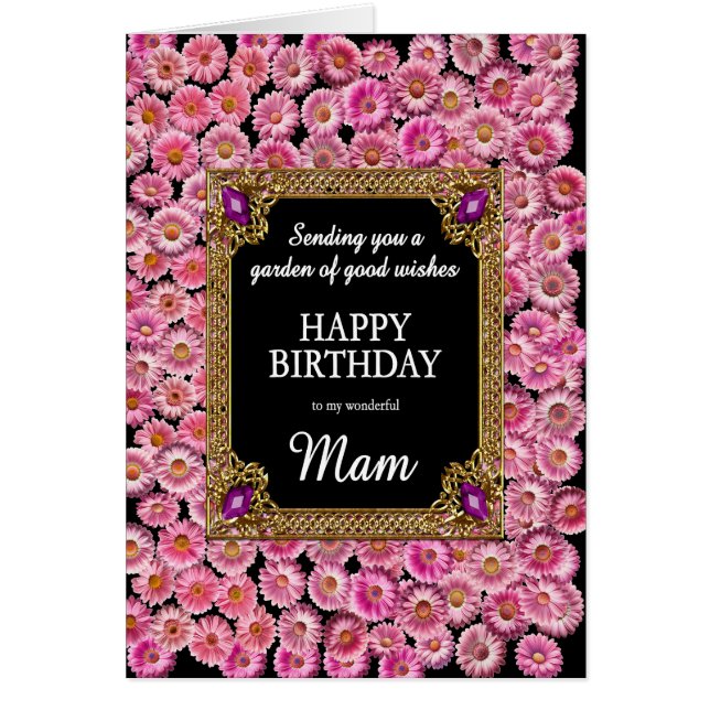 Mam Birthday Pink Daisies (Frente)