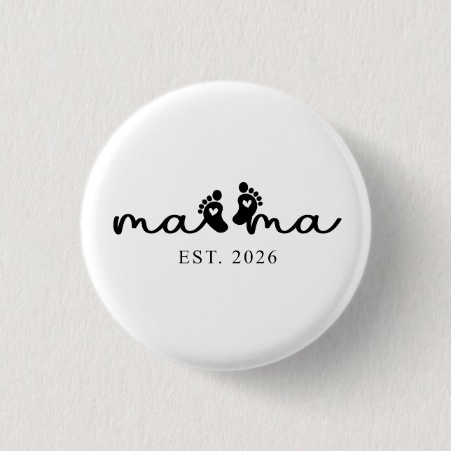 Mama 2026 | Botón de Revelación del Bebé  (Anverso)