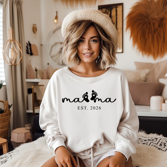 Mama 2026 | Sudadera de Revelación de Bebé (Mama 2026 new mother sweatshirt. )