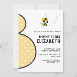 Mamá a ser abejorra invitación a la ducha de bebé