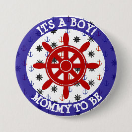 Mamá a ser, botón náutico de Baby Shower