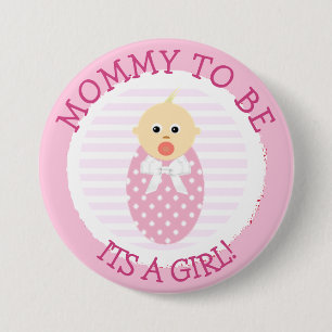 Mamá a ser, botón recién nacido de Baby Shower 