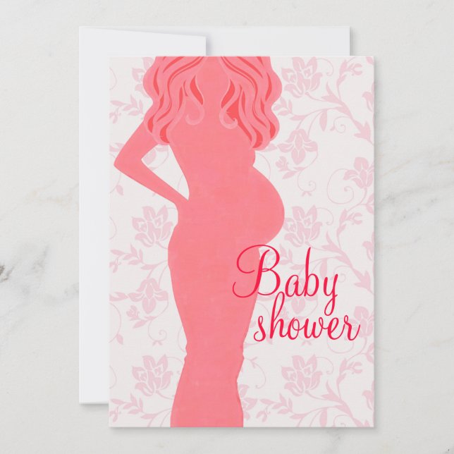 Mamá a ser invitación de Baby Shower (Anverso)
