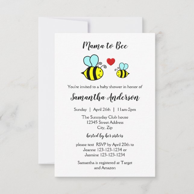Mamá a ser - Invitación de Baby Shower 3x5 (Anverso)