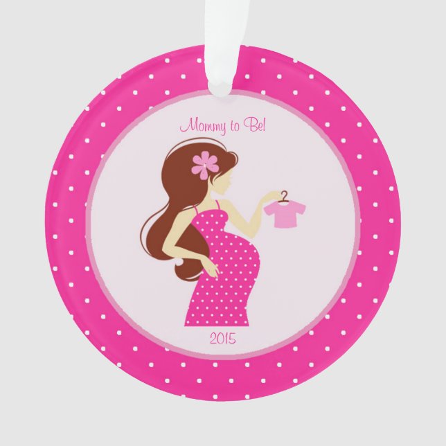 Mamá a ser ornamento personalizado embarazo (Anverso)