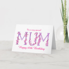 Mamá acuarela Orquídea personalizado tarjeta de cu