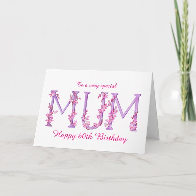 Mamá acuarela Orquídea personalizado tarjeta de cu (Anverso)
