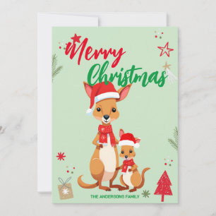 Mamá ADORABLE cría de canguro santa Navidad nombre