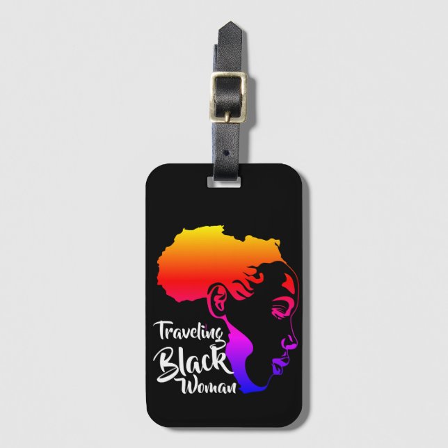 Mamá África - etiqueta del equipaje (Anverso vertical)