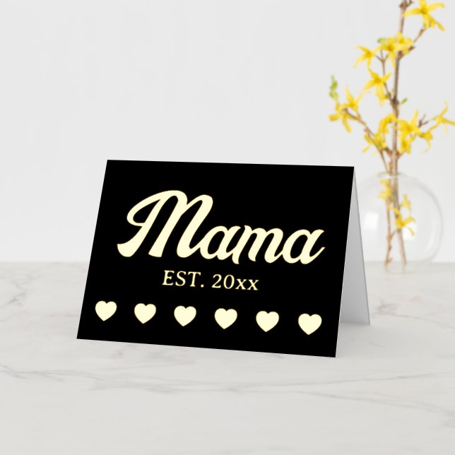 Mama año personalizado personalizado corazones de  (flor amarilla)