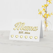 Mama año personalizado personalizado corazones de