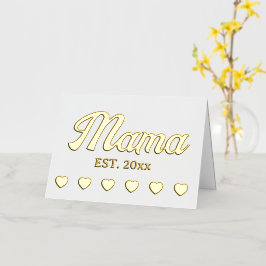 Mama año personalizado personalizado corazones de