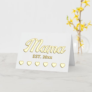 Mama año personalizado personalizado corazones de 