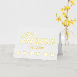 Mama año personalizado personalizado corazones de