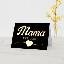 Mama año personalizado personalizado de texto cora