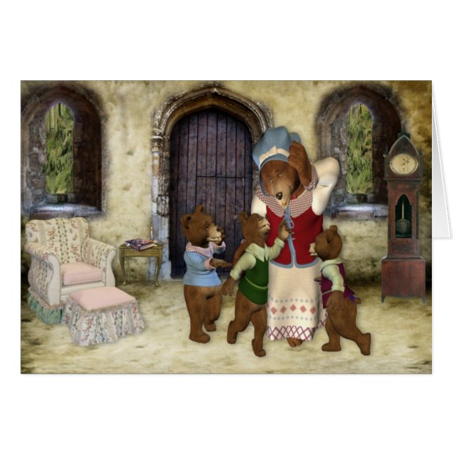 Mamá Bear 3 Cubs (Anverso (Horizontal))