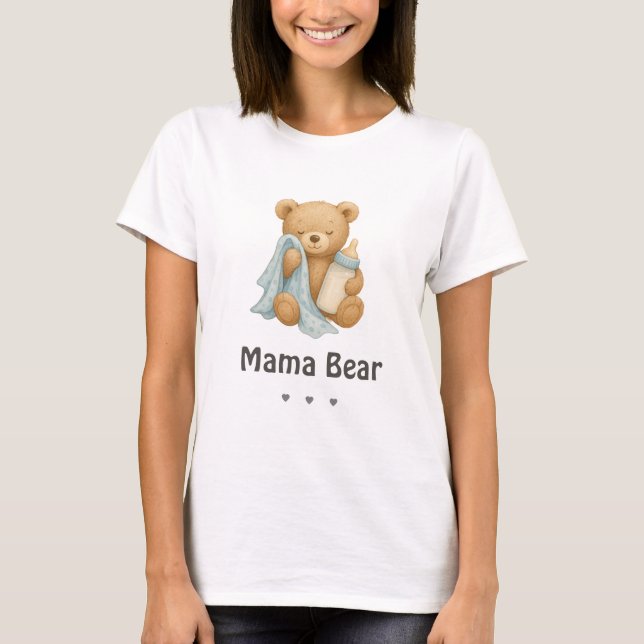Mama Bear camiseta Baby Shower (Anverso)