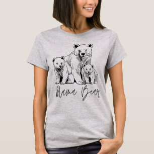 Mama Bear con una camiseta de arte de dos cubos