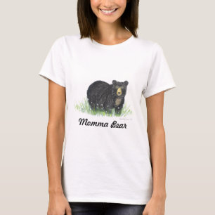 Mama bear oso negro, camiseta