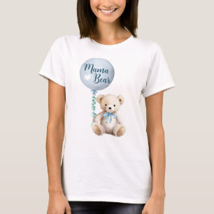 Mama Bear Teddy Baby Shower Camiseta