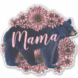 Mama Bear Wild Black Bear Pegatina