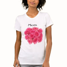Mamá camiseta Tee de una mujer rosa