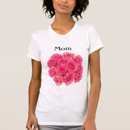Mamá camiseta Tee de una mujer rosa