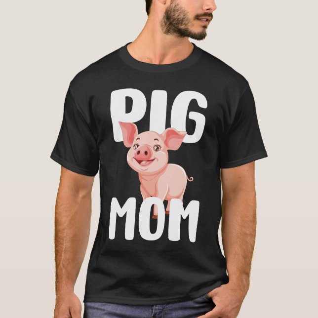 Mamá Cerdo Camiseta Divertida para Criadores de Ce (Anverso)