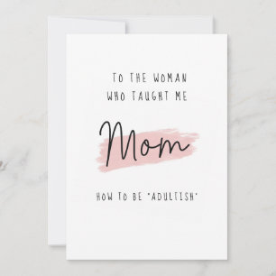 Mamá Chistes humorísticos citan graciosa tarjeta d