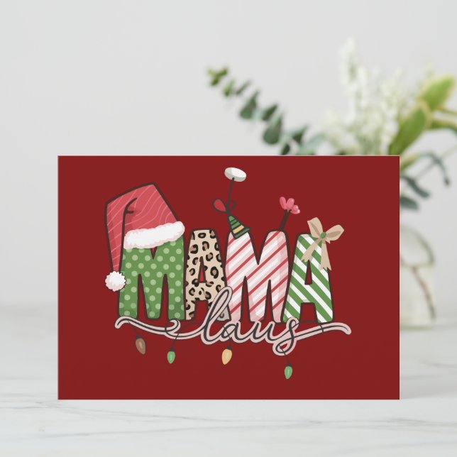 Mamá Claus Navidad Divertida Navidad Mamá (Anverso de pie)