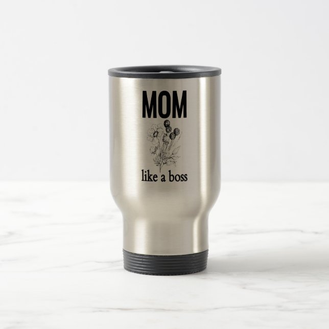 Mamá como una taza de viaje del Día de la Madre (Centro)