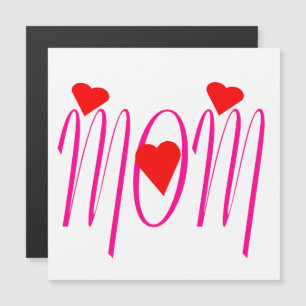 Mamá con tarjeta de corazón rojo