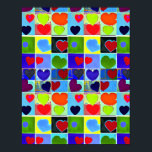 Mamá, corazones abstractos de arte pop lindo<br><div class="desc">Muéstrale a tu madre un poco de amor porque ella es todo corazón. Dile a tu mamá que es la mejor, la mejor madre que todos vivieron con este vibrante poster de corazones modernos de arte pop. También puedes regalar esto a tus mejores amigos, a otros miembros de la familia...</div>