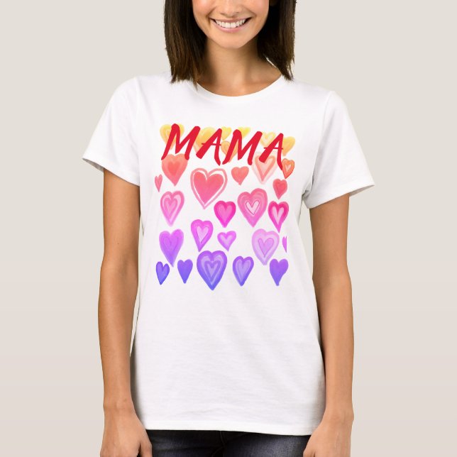 ¡MAMA, Corazones! Camiseta (Anverso)