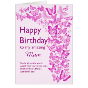 Mamá Cumpleaños Butterflies
