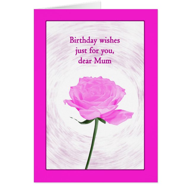 Mamá Cumpleaños Hermosa Rosa (Frente)