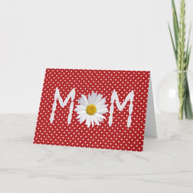 Mamá Daisy sobre la tarjeta de puntos de polka (Anverso)
